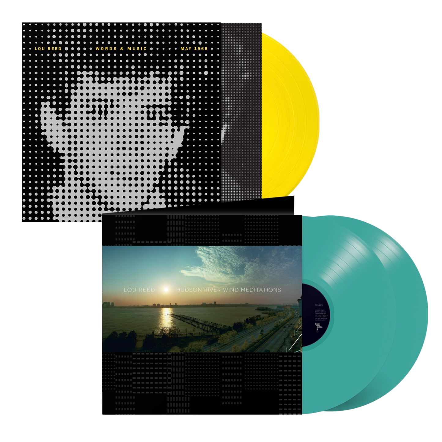 Hudson River Wind Meditations + Words & Music, May 1965 - LP Bundle with Glacial Blue & Yellow Wax